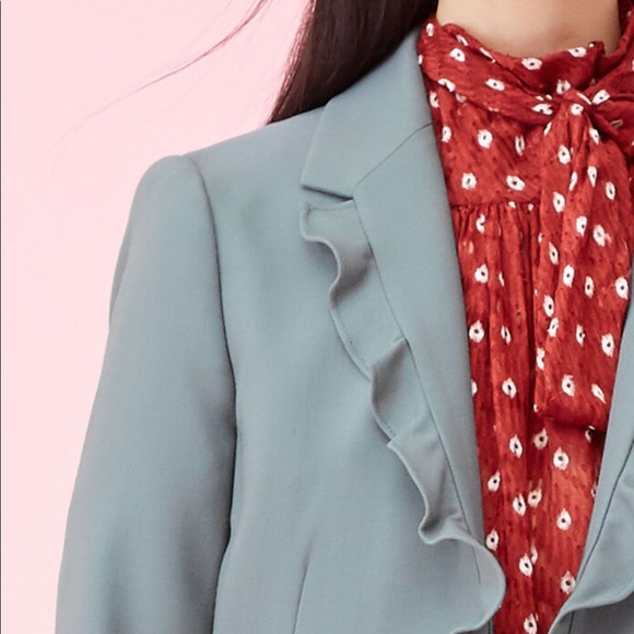 Rebecca Taylor / NWT gabardine ruffle blazer - Picture 2 of 7
